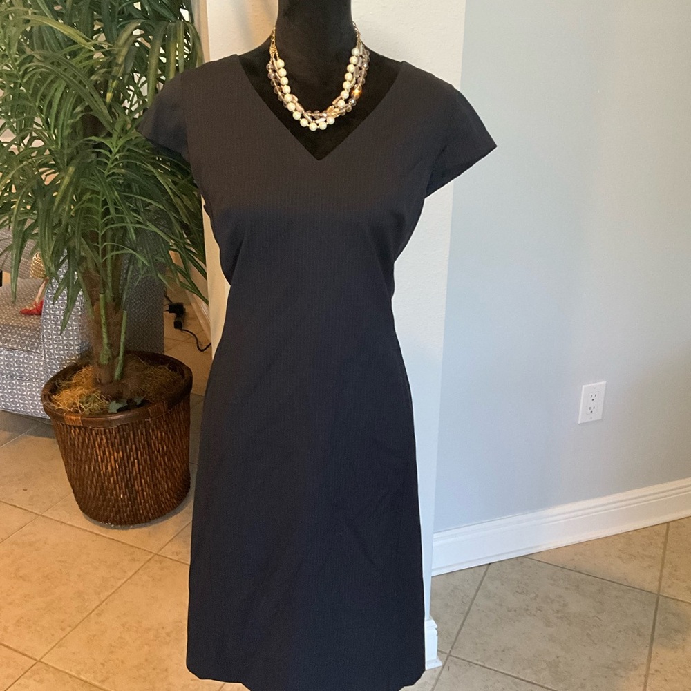 Talbots size 10 navy pin stripe dress